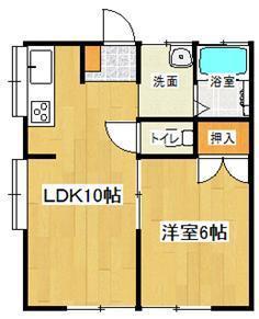 センチュリー合川(1LDK/1階)の間取り写真