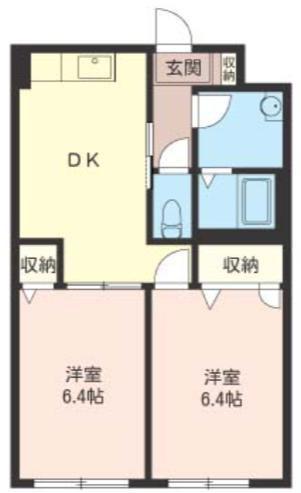 アゼリアA(2DK/3階)の間取り写真