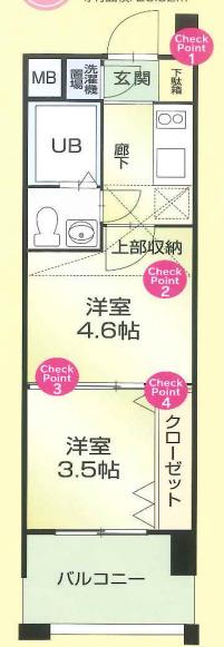 ORIENT BLD NO54 WES-PROJECT博多駅南(2K/15階)の間取り写真