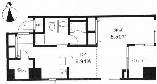 KTハウス(1DK/2階)の間取り写真