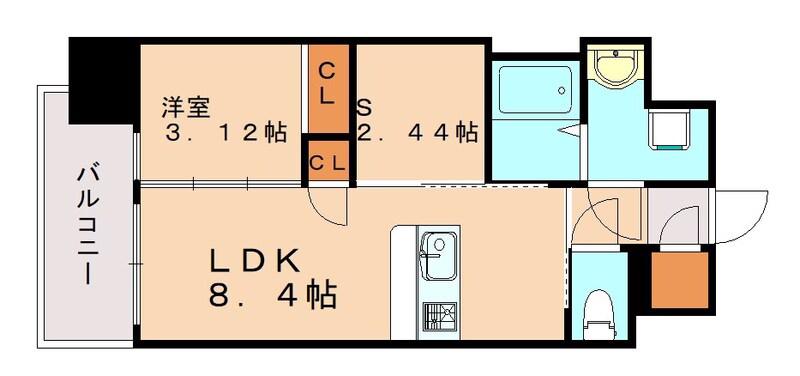 サードプレイス吉塚駅前(1SLDK/4階)の間取り写真