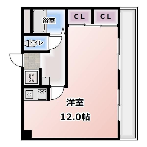 グランドハイツ豊山(ワンルーム/3階)の間取り写真