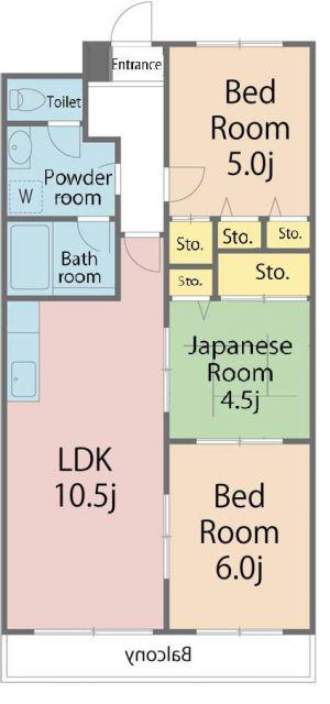 リアライズ鳴門(3LDK/2階)の間取り写真
