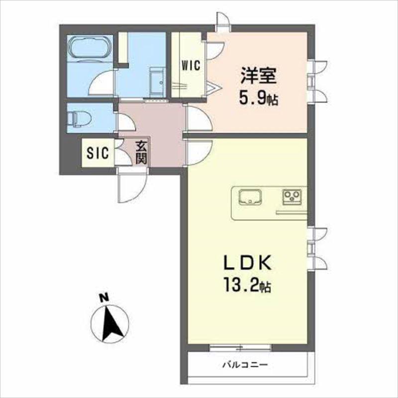 シャーメゾンKORENOKI(1LDK/2階)の間取り写真