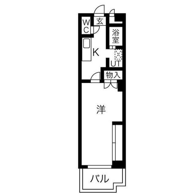 02ENSHOW2(1K/6階)の間取り写真