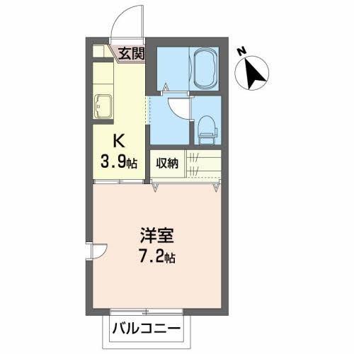 ポラーノ(1K/2階)の間取り写真