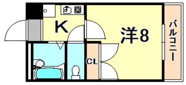 ヴィラ・サンシャイン(1K/2階)の間取り写真
