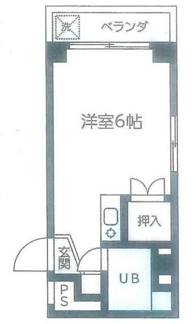 パークハイムK(ワンルーム/3階)の間取り写真