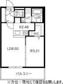 VILLETTA山の手(1LDK/4階)の間取り写真