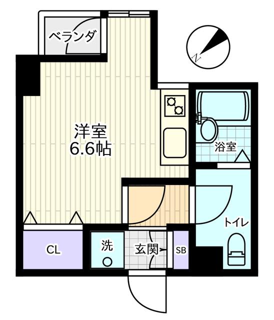 北越谷MKハウス(ワンルーム/3階)の間取り写真