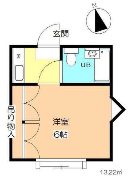 タルトレットハイム(1K/1階)の間取り写真