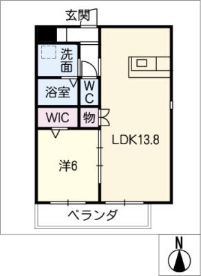 エミネンスIII(1LDK/5階)の間取り写真