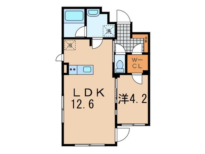 MDM駒沢大学(1LDK/4階)の間取り写真
