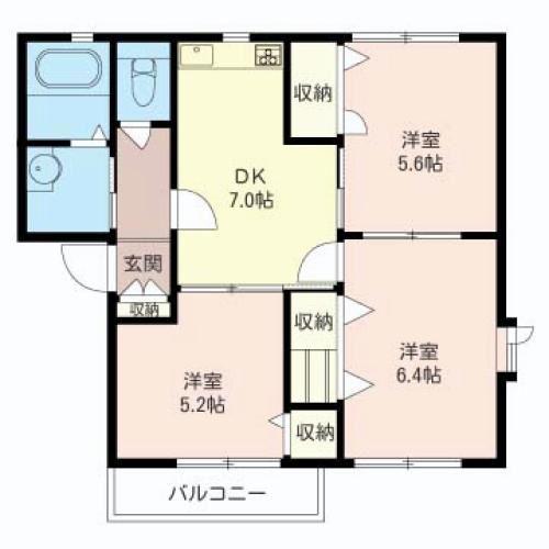 グレイスM(3DK/2階)の間取り写真