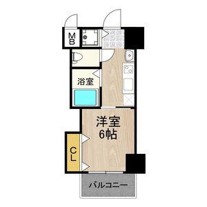 CITY SPIRE布施(1K/2階)の間取り写真