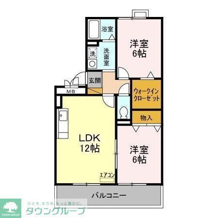 エターナルセンチュリー(2LDK/2階)の間取り写真