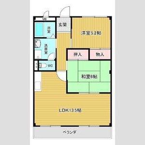 ルミエール松河戸(2LDK/3階)の間取り写真