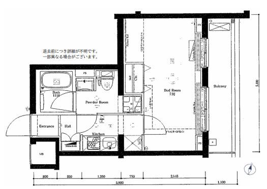 AZEST志村三丁目(1K/5階)の間取り写真