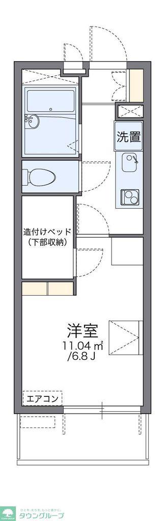 レオパレスゴールデンゴンタ(1K/4階)の間取り写真