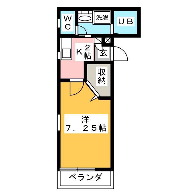 セントローズ(1K/2階)の間取り写真