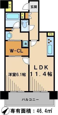 イルジェールヴィラ(1LDK/2階)の間取り写真