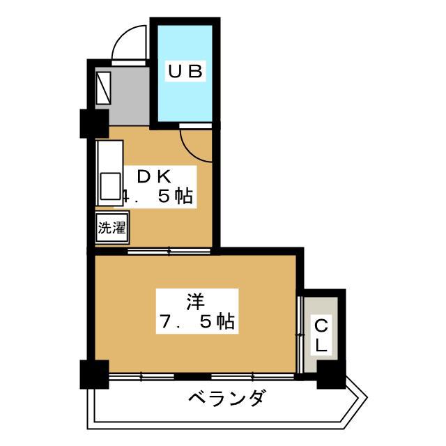 ニュー菊名ハイツ(1DK/3階)の間取り写真