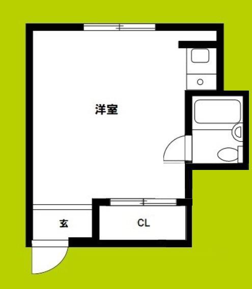 パシフィック玉津(ワンルーム/1階)の間取り写真