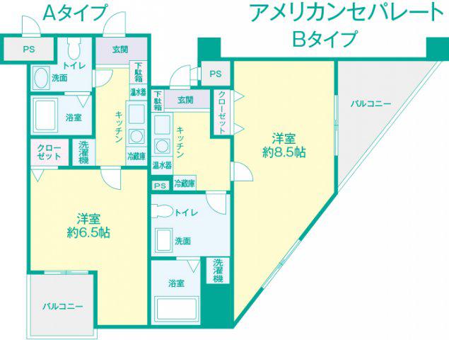 プリムローズ正野(1K/2階)の間取り写真