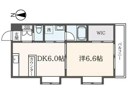 アーサクラスト横浜(1DK/3階)の間取り写真