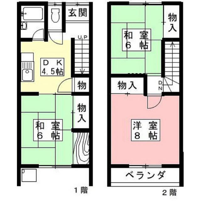 けやきタウン丸野(3DK/1階)の間取り写真