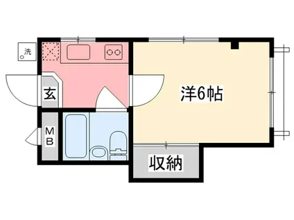 平井マンション(1K/1階)の間取り写真