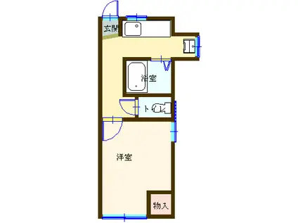 川村荘(1K/1階)の間取り写真