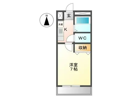 GRACIA ENDO(1K/2階)の間取り写真