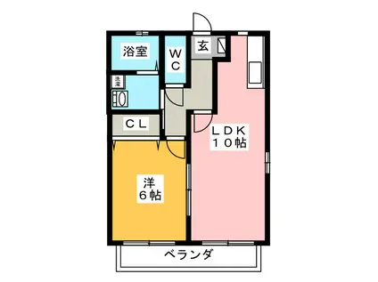 ハイムシュタイン(1LDK/1階)の間取り写真