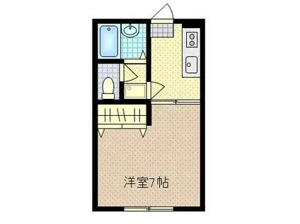 平佐町2967-4 1K・2DK(1K/2階)の間取り写真