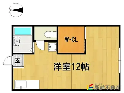 トラッドグリーン(ワンルーム/2階)の間取り写真