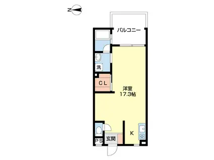 カサ・ベルデ(ワンルーム/2階)の間取り写真