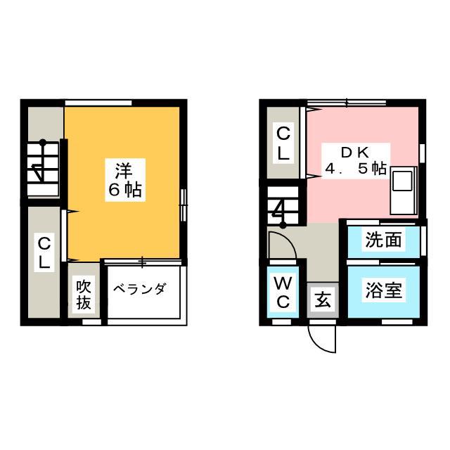 フォルモント(1DK/1階)の間取り写真