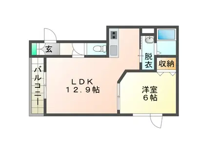 プレシャスビレッジVI(1LDK/1階)の間取り写真