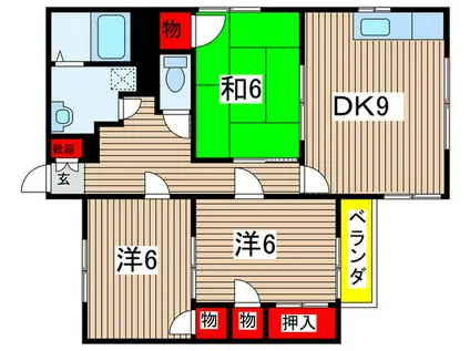 サンフレフジA(3DK/1階)の間取り写真