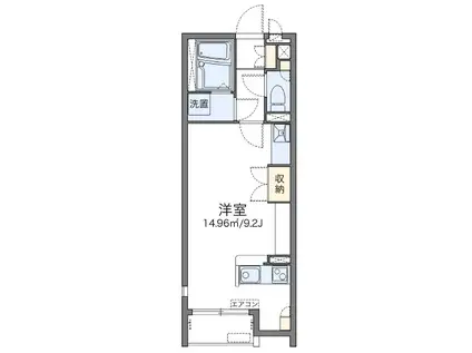 ル シエル(ワンルーム/2階)の間取り写真