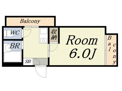 DO大阪港(1K/2階)の間取り写真