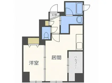 クラッセ円山ウエスト(1LDK/6階)の間取り写真