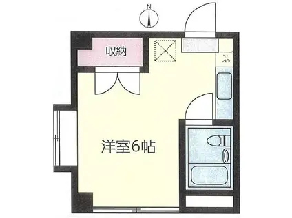 ドムール平塚(ワンルーム/1階)の間取り写真