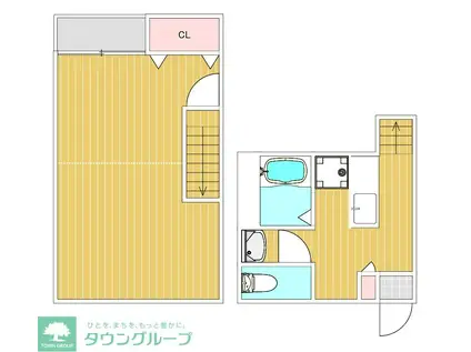 アーバンスクウェア周船寺(1K/2階)の間取り写真