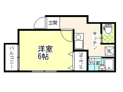 バティール鎌倉(1K/2階)の間取り写真