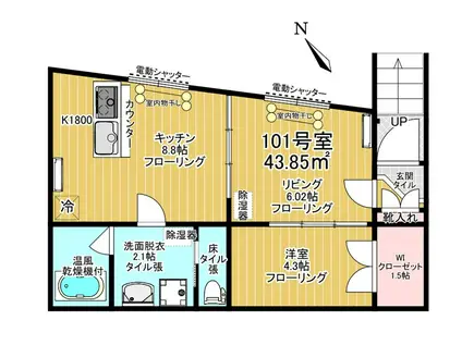 MIGNON PEPE MINAMI-AOYAMA(1LDK/1階)の間取り写真