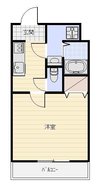 AKOYA PERLE I(1K/1階)の間取り写真