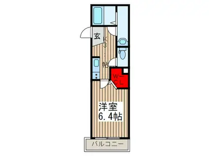 GRACE GARDEN(1K/2階)の間取り写真