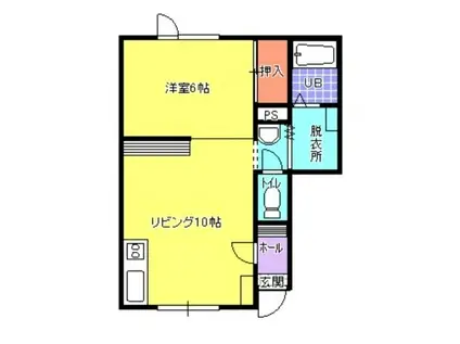 コーポセシル(1LDK/1階)の間取り写真